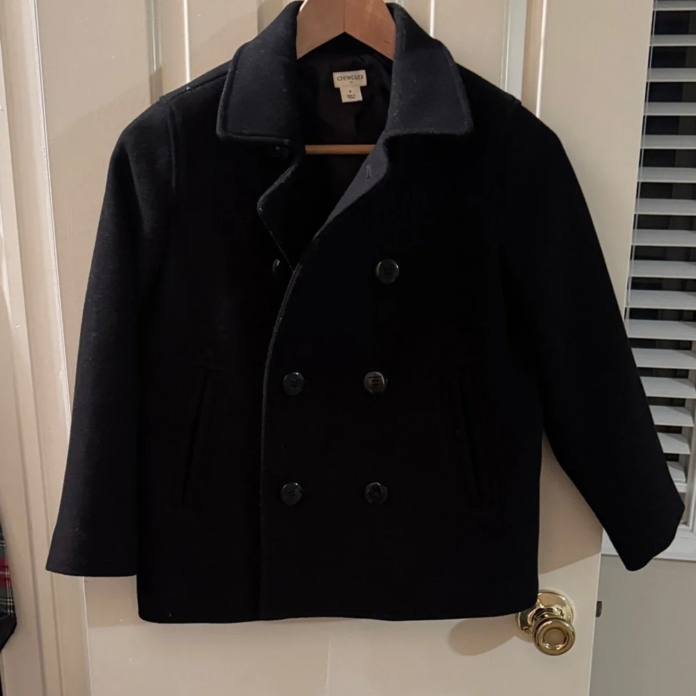 J. Crew Kids Classic Black Pea Coat